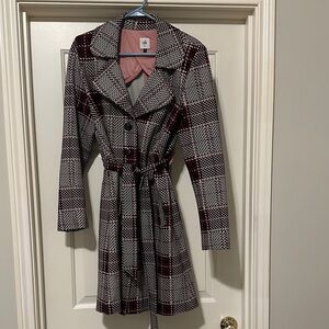 CAbi Plaid Belted Coat